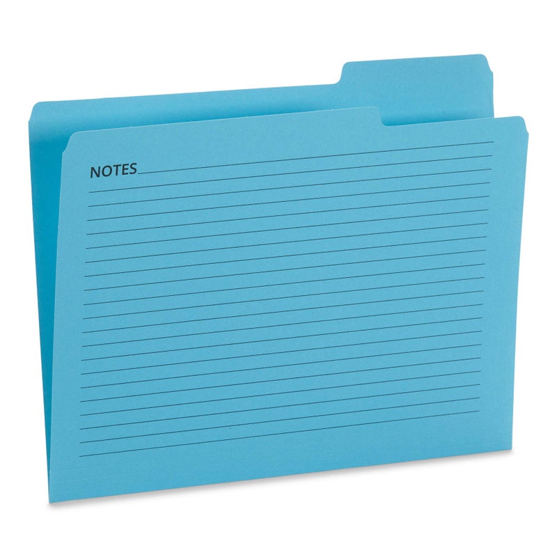 Blue Summit Supplies 25 Notes File Folders, Letter Size, Assorted Colors, File Folders with Lines, 1/3 Cut Tab Top, Great for Organizing and Easy File Storage, 25 Pack - Image 4